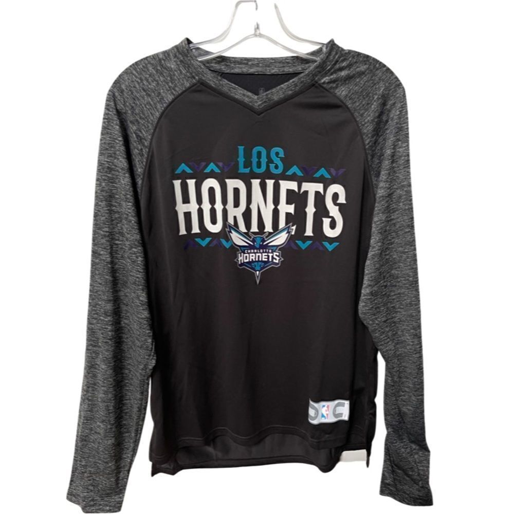Charlotte Hornets Fanatics Branded Noches Shooting Raglan long sleeve size L - Picture 5 of 10